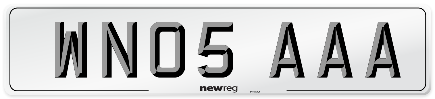 WN05 AAA Number Plate from New Reg